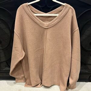 Aerie v neck ribbed sweater